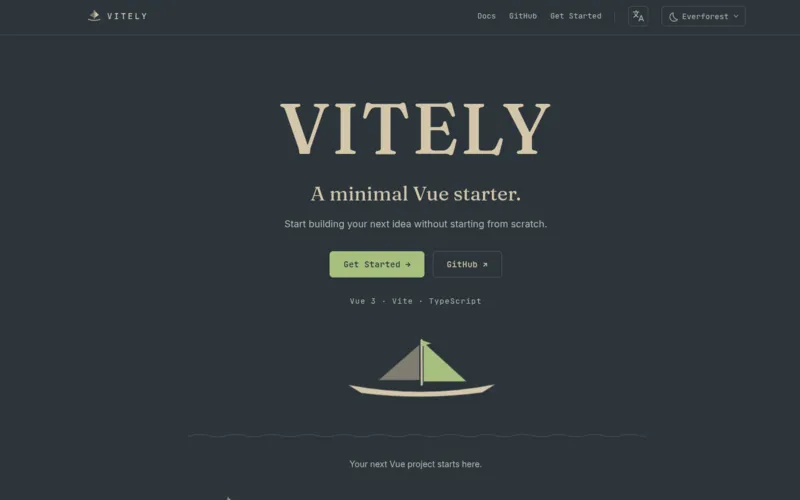 Vitely interface